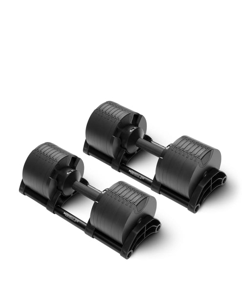NÜOBELL 232 adjustable dumbbell in Black, sleek and space-saving design, ideal for versatile strength training and easy weight adjustments at home.