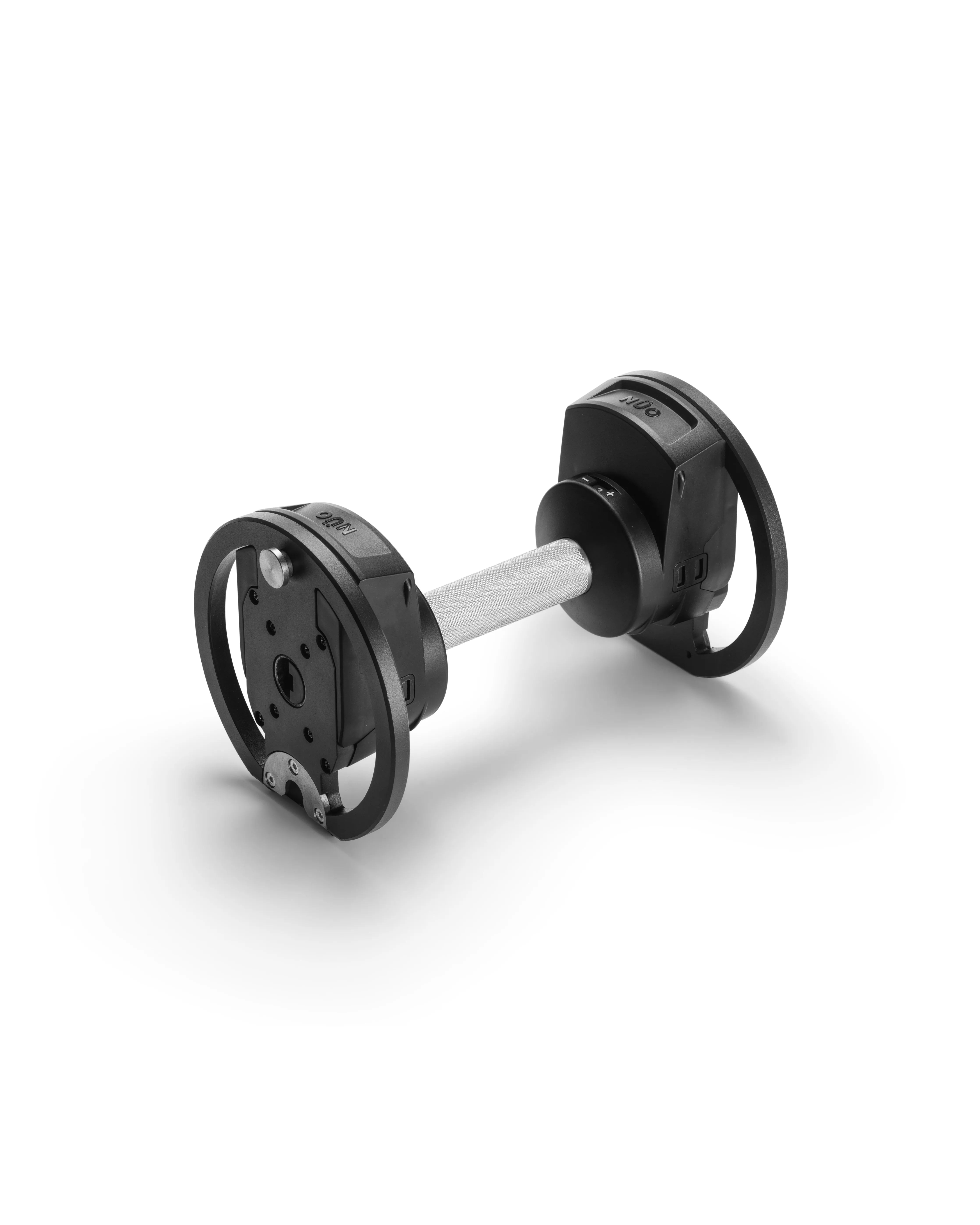 NÜOBELL S Handle Silver KG – silver replacement handle for NÜOBELL S adjustable dumbbells, engineered for a comfortable grip and reliable weight changes during strength training.