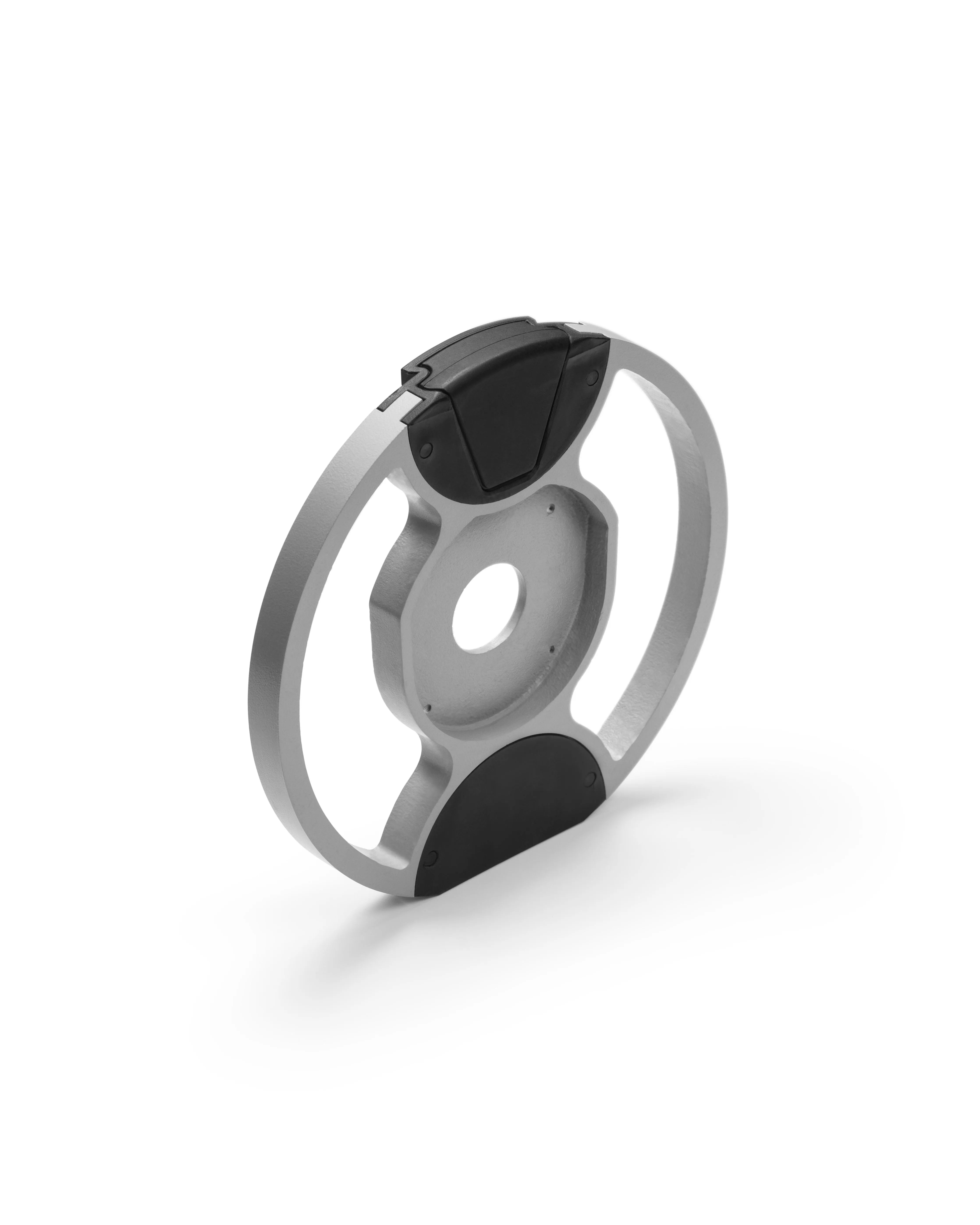 NÜOBELL handle weight plate in Ash color, designed for adjustable dumbbells. High-quality, compact accessory for personalizing your home gym setup.